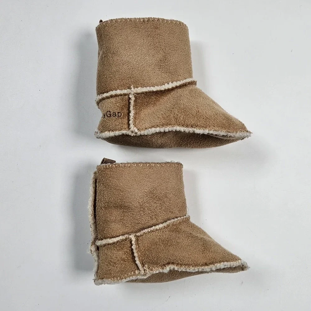 Baby Gap Shearling Brown‎ Boots Shoes Sherpa Lined Brown 0-3 Months Infant NEW